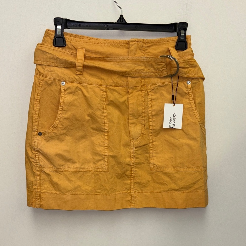 Calvin Klein Jeans orange Belted Mini Skirt